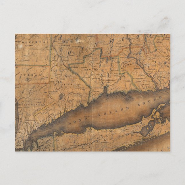 Map of the Southern part of the State of New York Postcard (Front)