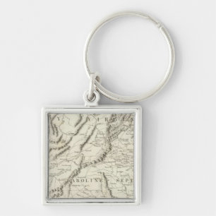 Map of the southern provinces of the United States Keychain
