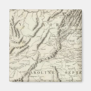 Map of the southern provinces of the United States Magnet