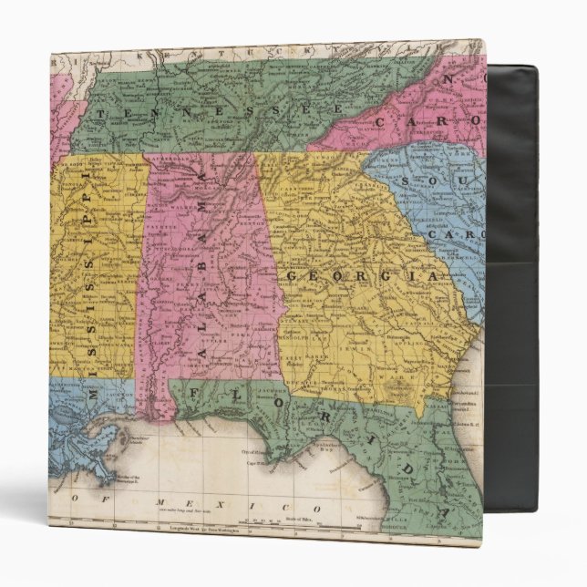 Map of the Southern States Binder (Front/Inside)