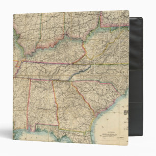 Map of The Southern States of America Binder