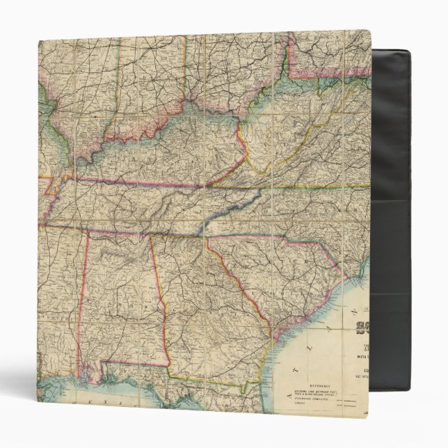 Map of The Southern States of America Binder (Front/Inside)