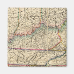 Map of The Southern States of America Magnet