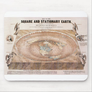 Map of the Square and Stationary Earth by Ferguson Mouse Pad