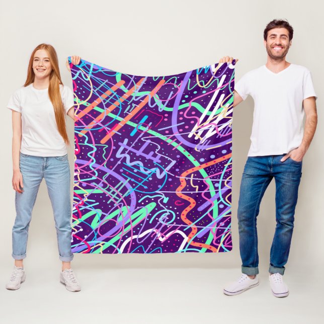 Map of the Stars Fleece Blanket (In Situ)