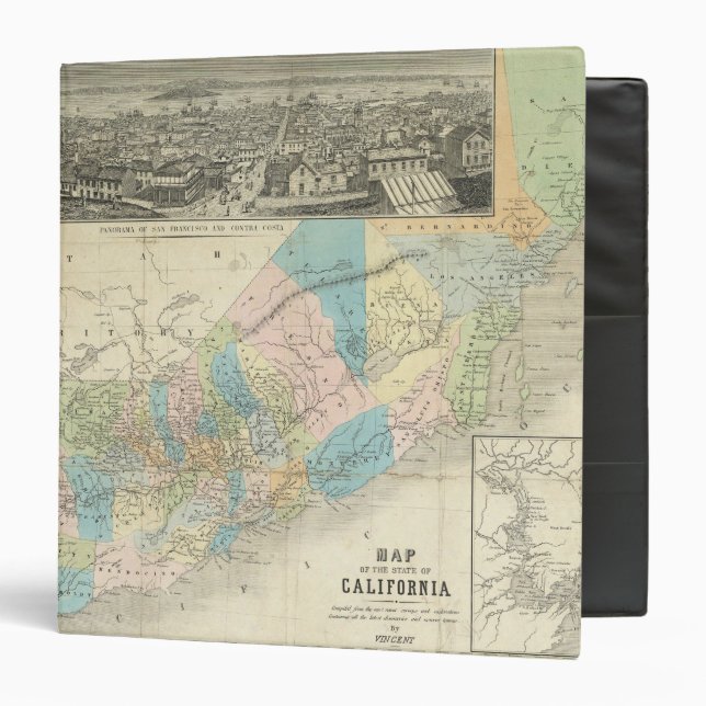 Map Of The State Of California Binder (Front/Inside)
