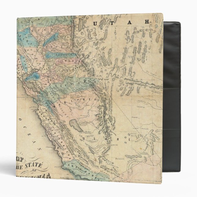 Map of the State of California Binder (Front/Inside)