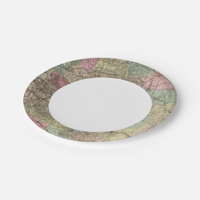 Map of the State of Colorado Paper Plate (Angled)