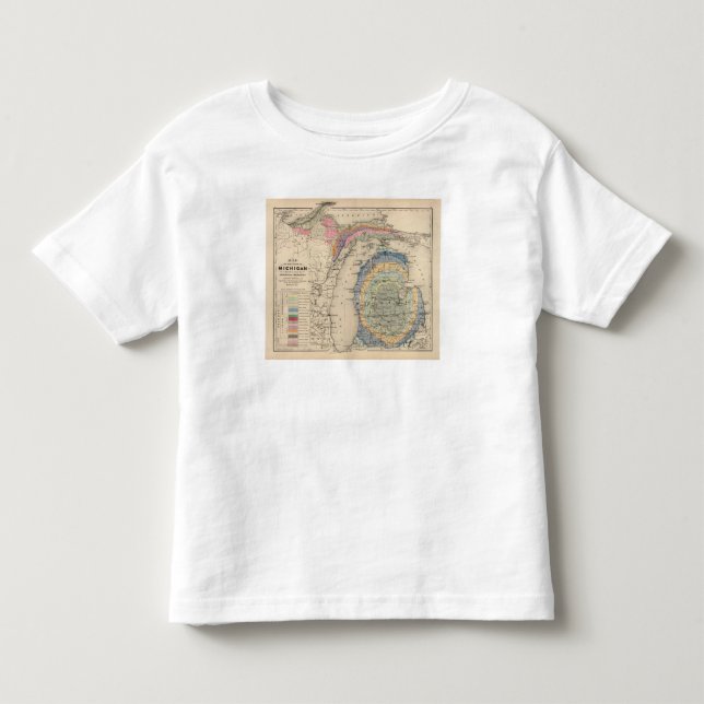 Map of the State of Michigan Toddler T-shirt (Front)