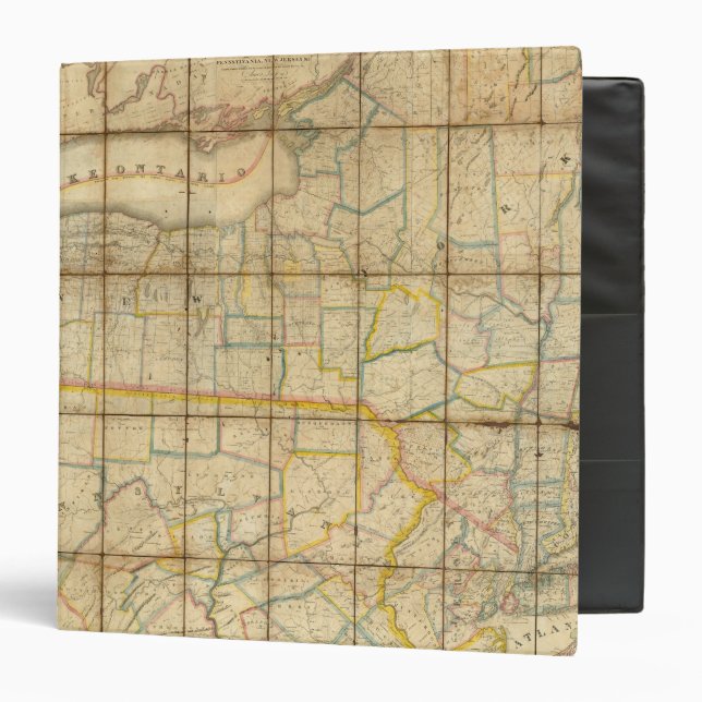 Map of the State of New York Binder (Front/Inside)