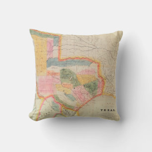 Map of the state of Texas 1835 Throw Pillow