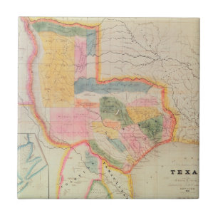 Map of the state of Texas   1835 Tile