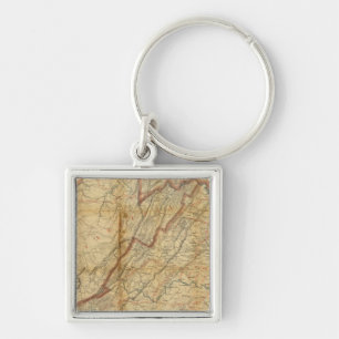Map of the state of Virginia Keychain