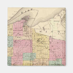 Map of the State of Wisconsin Magnet