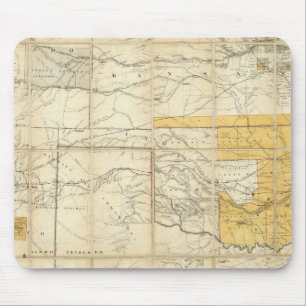 Map Of The States Of Kansas And Texas Mouse Pad