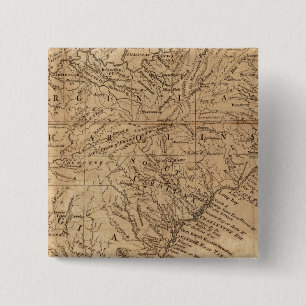 Map of the States of Virginia and North Carolina 2 Inch Square Button