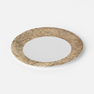 Map of the States of Virginia and North Carolina Paper Plate