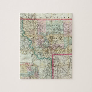 Map Of The Territory Of Montana Jigsaw Puzzle