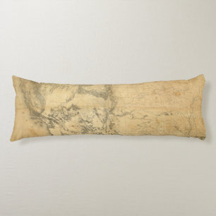 Map of The Territory of The United States Body Pillow