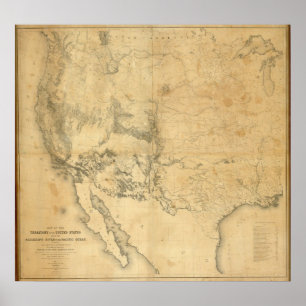 Map of The Territory of The United States Poster