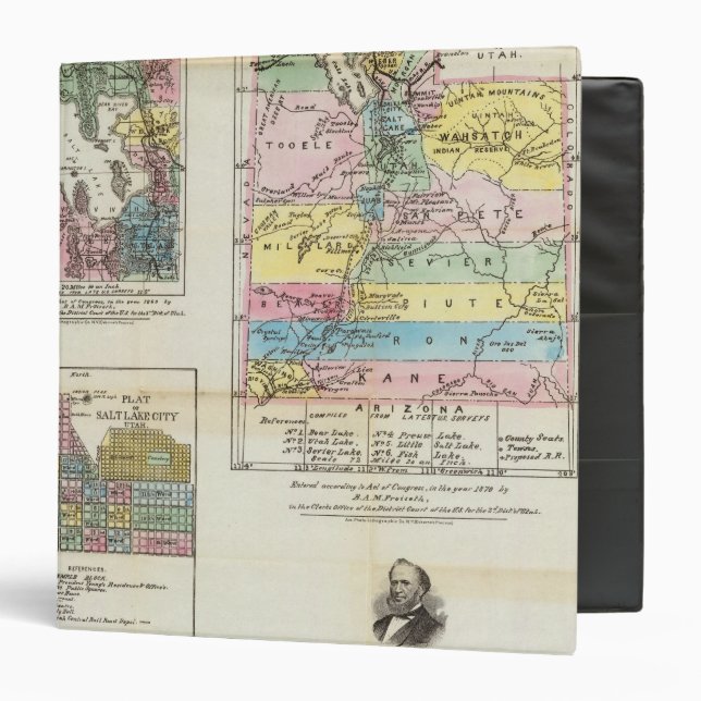 Map of the Territory of Utah Binder (Front/Inside)