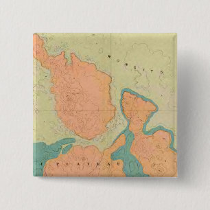 Map Of The Uinkaret Plateau 2 Inch Square Button