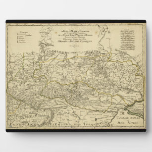Map of the Ukraine by Guillaume Sanson (1674) Plaque