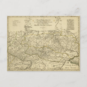 Map of the Ukraine by Guillaume Sanson (1674) Postcard