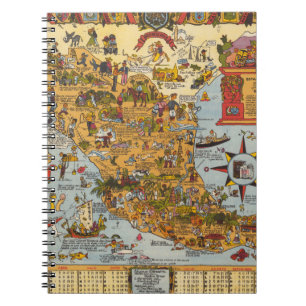 Map of The United Mexican States Notebook