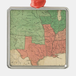 Map of The United States 2 Metal Ornament