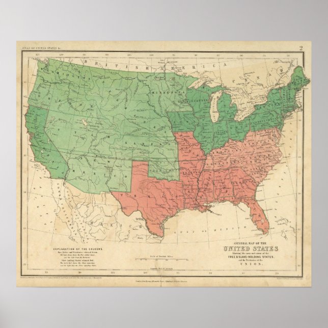 Map of The United States 2 Poster (Front)