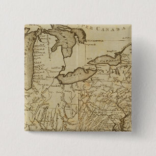 Map of the United States 3 2 Inch Square Button