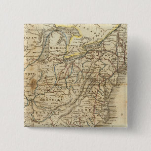 Map Of The United States 3 2 Inch Square Button