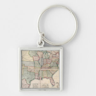 Map of The United States 3 Keychain
