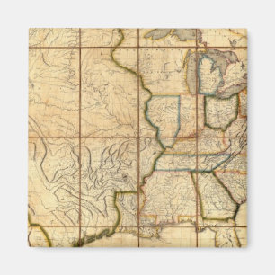 Map of the United States 3 Magnet