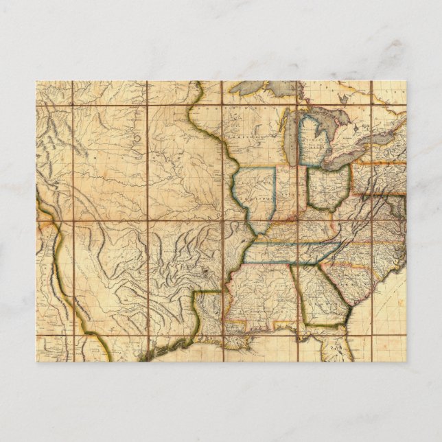 Map of the United States 3 Postcard (Front)