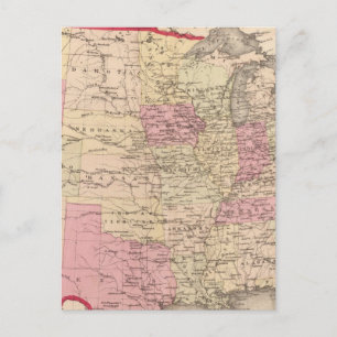 Map of the United States 5 Postcard