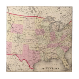 Map of the United States 5 Tile