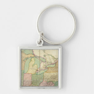 Map of the United States 6 Keychain