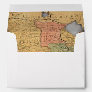 Map of the United States and Canada Envelopes