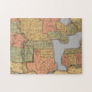Map of the United States and Canada Jigsaw Puzzle