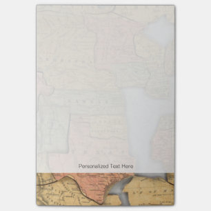 Map of the United States and Canada Post-it Notes