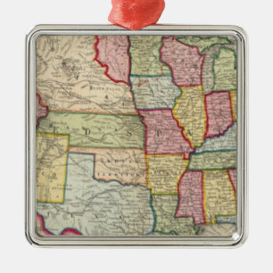 Map Of The United States, And Territories Metal Ornament