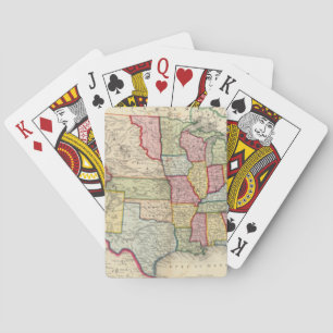 Map Of The United States, And Territories Playing Cards