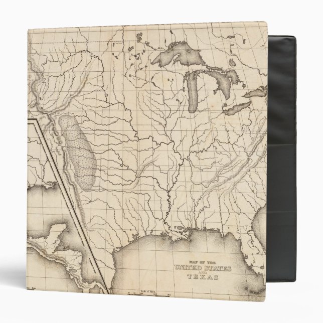 Map of the United States and Texas Binder (Front/Inside)