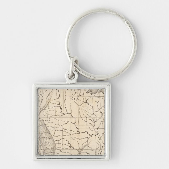 Map of the United States and Texas Keychain (Front)