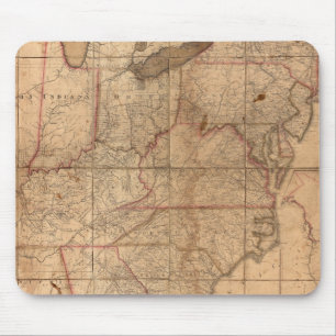 Map of the United States By Abraham Bradley Junior Mouse Pad