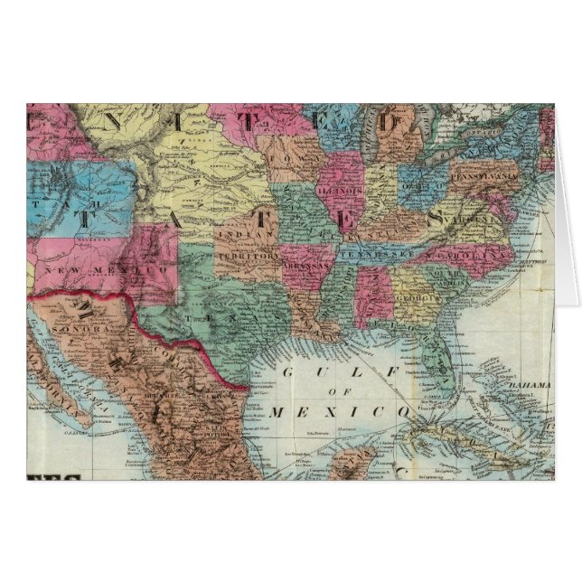 Map Of The United States, Canada, Mexico (Front Horizontal)