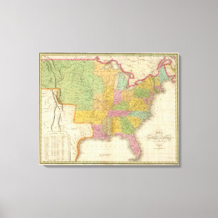Map of The United States Canvas Print
