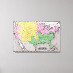 Map of the United States Canvas Print